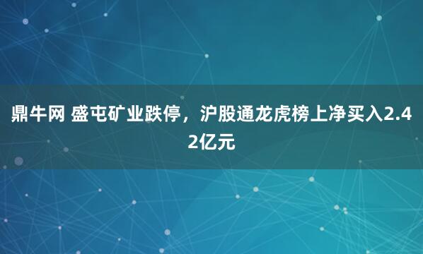 鼎牛网 盛屯矿业跌停，沪股通龙虎榜上净买入2.42亿元
